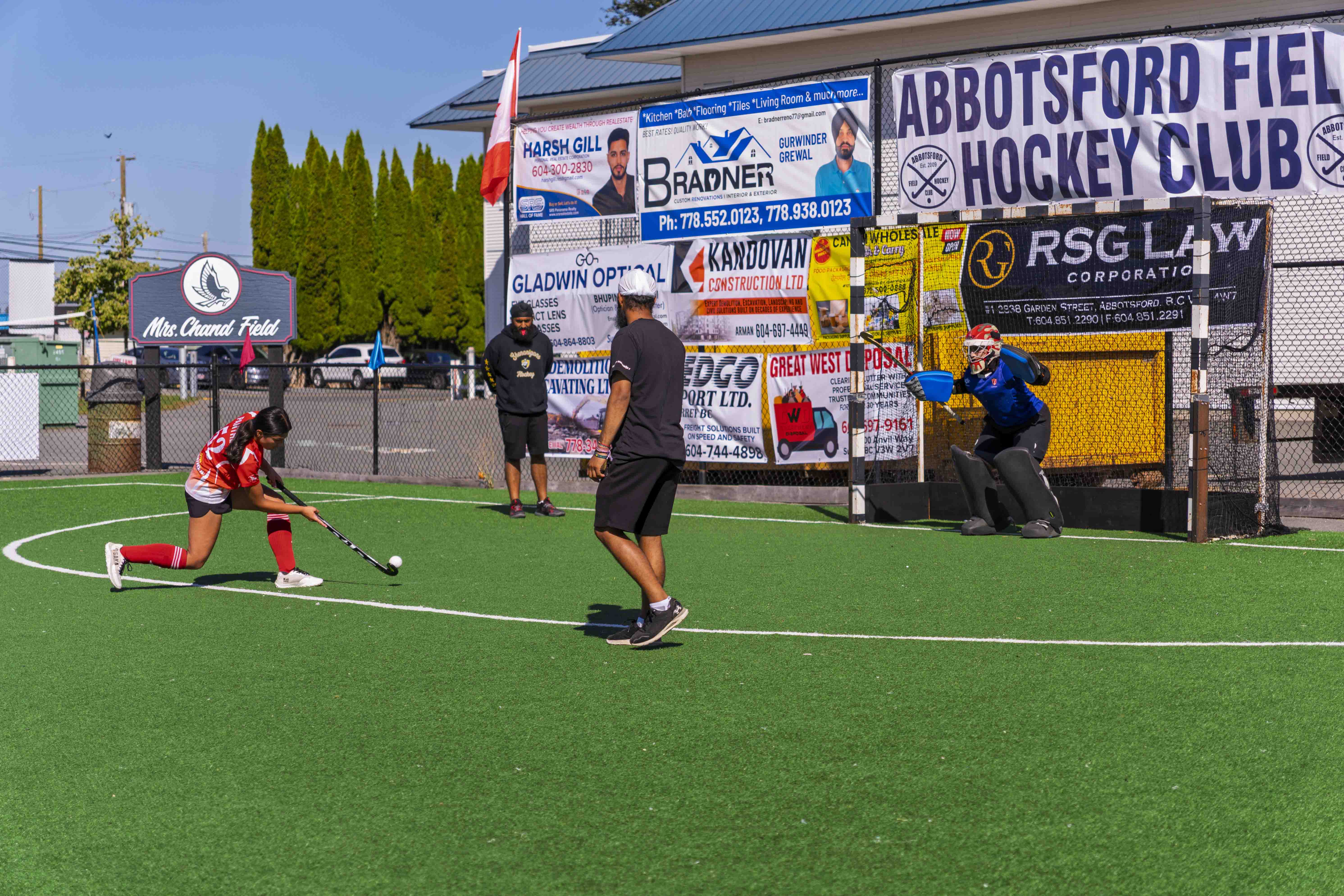 AFHC field hockey action during a tournament in Abbotsford, BC
