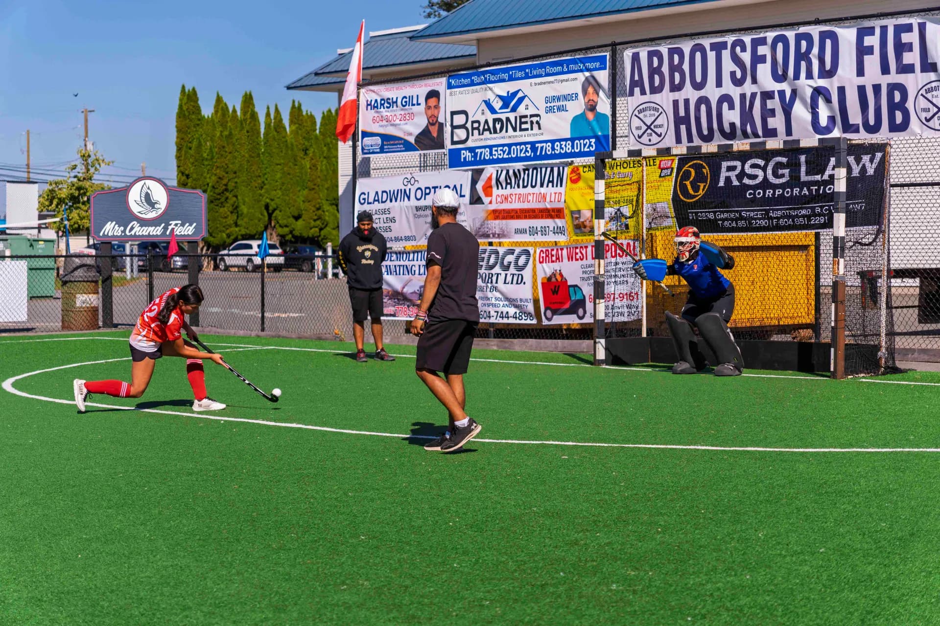 AFHC field hockey action during a tournament in Abbotsford, BC