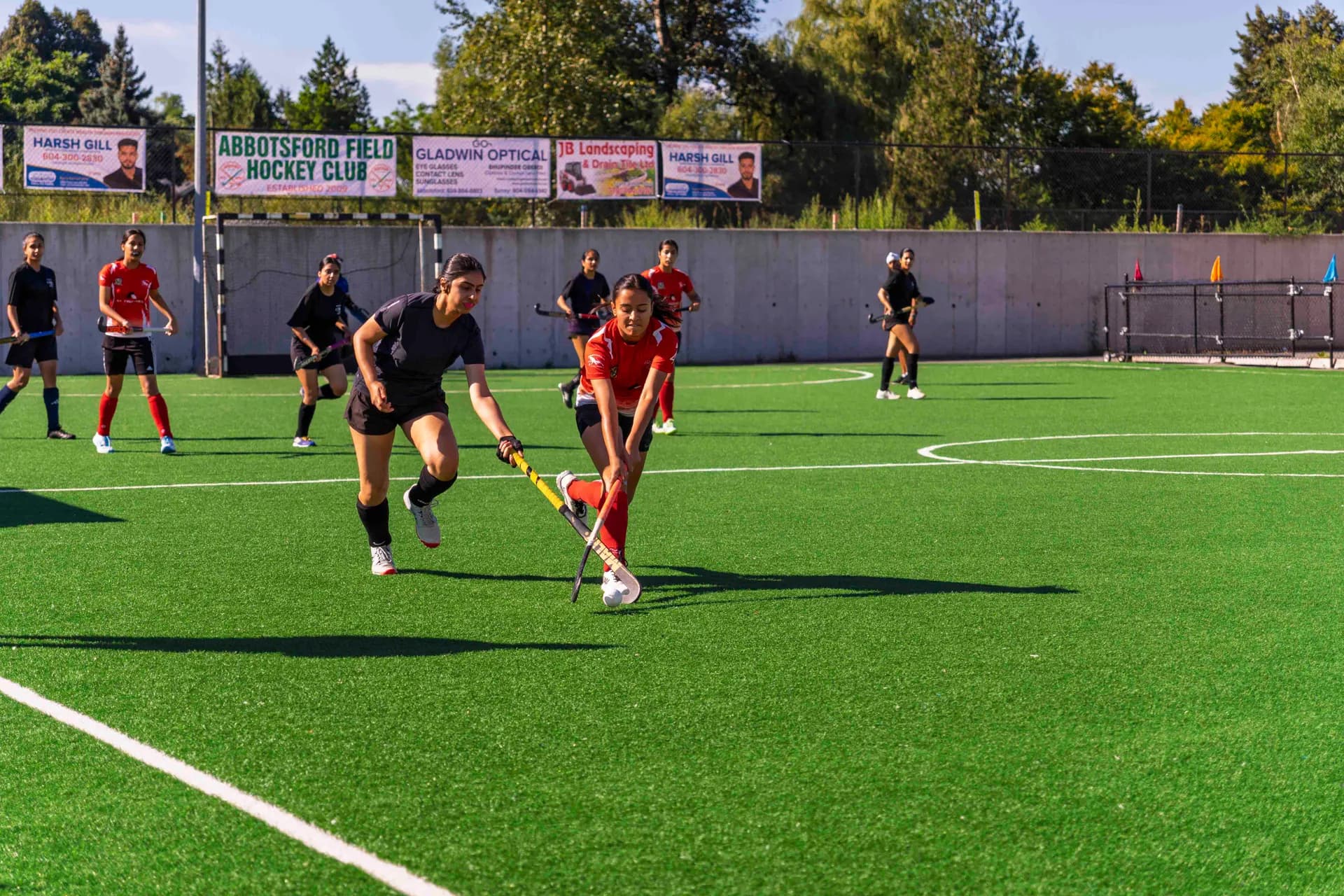 AFHC players training at the Dasmesh Punjabi School field hockey pitch