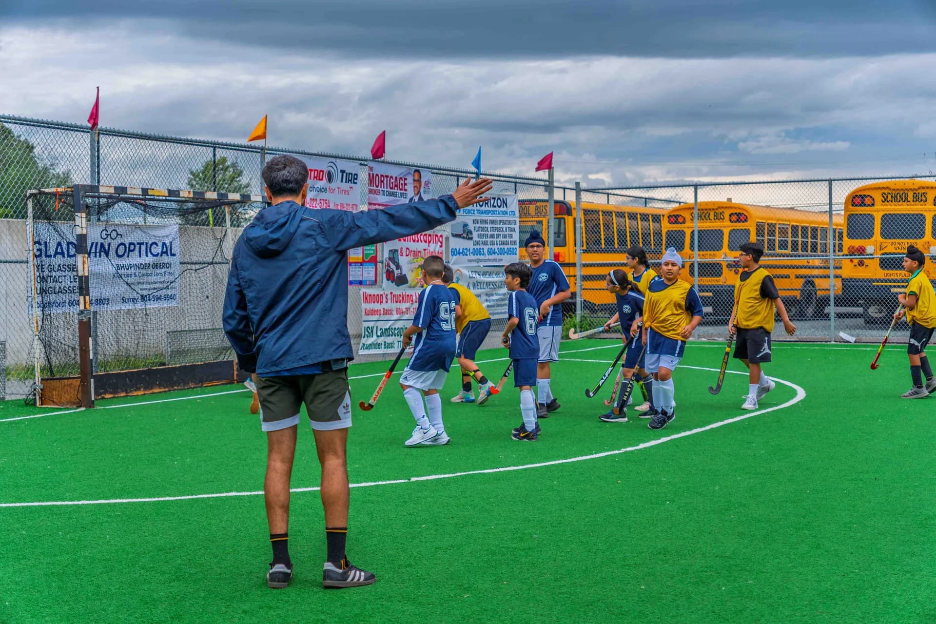 Players competing at the 11th Abbotsford Field Hockey Club Cup